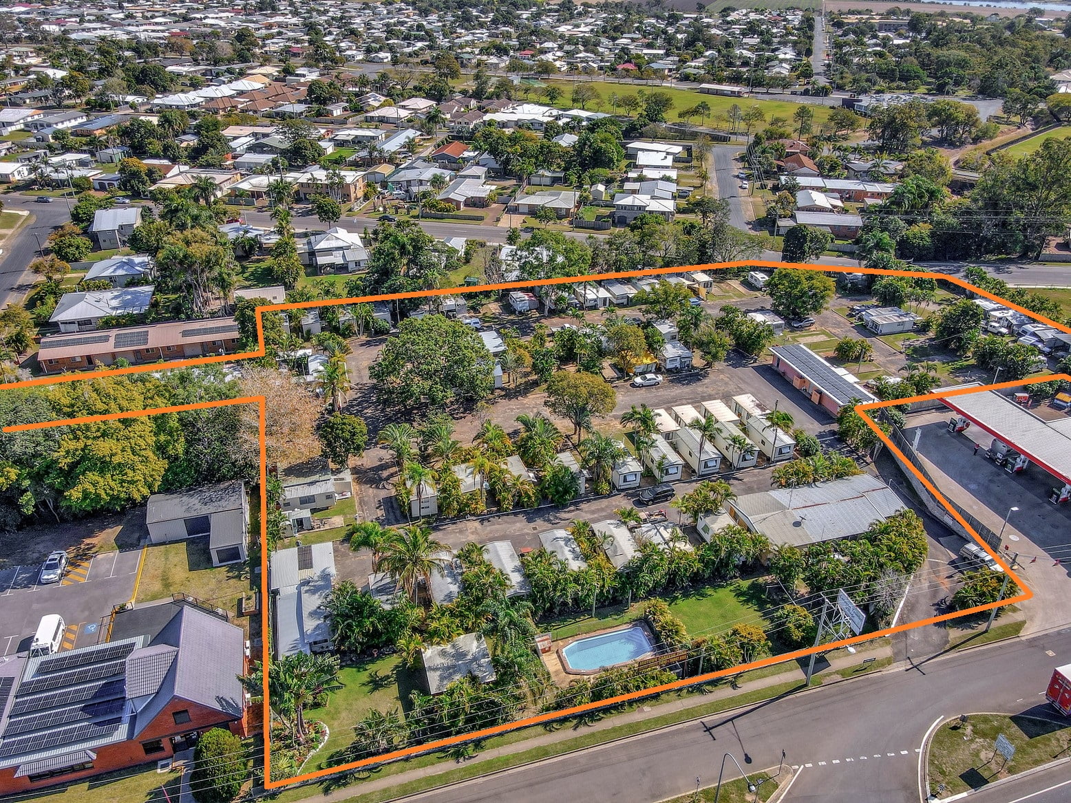 Sister Park Midtown Caravan Park Aerial